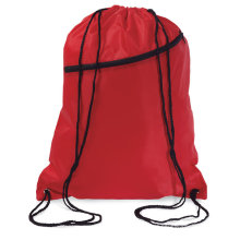 Large Drawstring Bag in 190t Polyester with Front Pocket